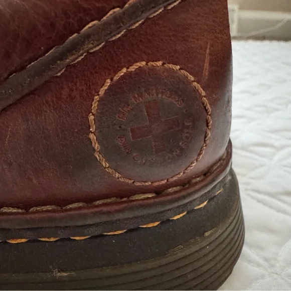 Dr. Martens Perry Oxford Lace Up Brown Leather Shoes Y2K Size 10 Men / 11 Women - Picture 9 of 16